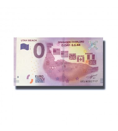 France Utah Beach D-Day 0 Euro Banknote Uncirculated 004530