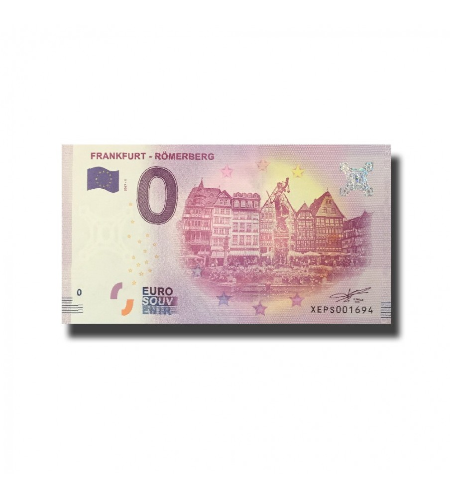 0 Euro Souvenir Banknote Frankfurt - Romerberg Germany XEPS 2017-1