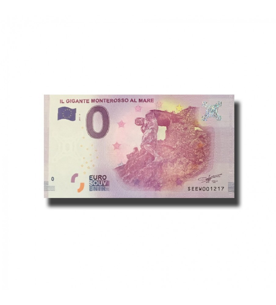 0 Euro Souvenir Banknote Il Gigante Monterosso Al Mare Italy SEEW 2017