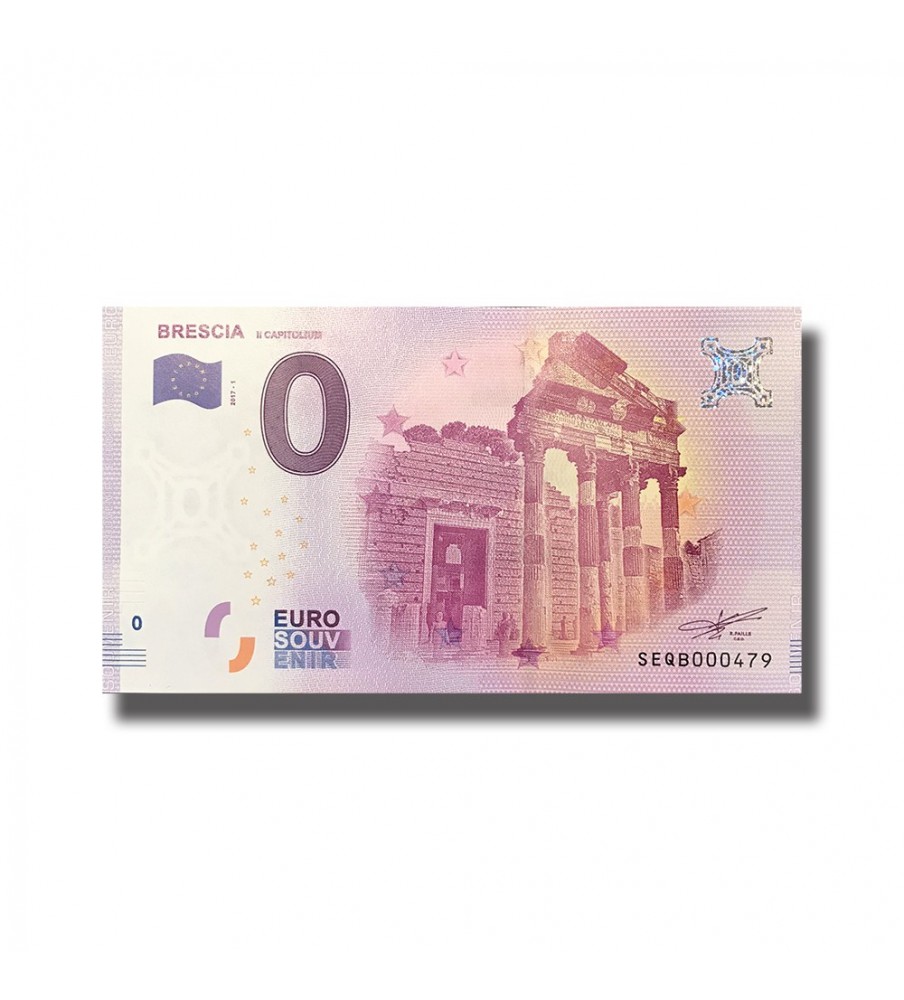 0 Euro Souvenir Banknote Brescia Uncirculated Italy SEQB 2017-1