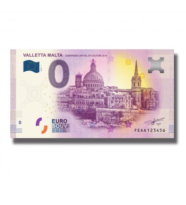 Malta 2018 Valletta European City Of Culture 0 Euro Banknote 004810