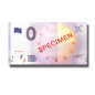 0 Euro Souvenir Banknote Specimen In RED Overprint