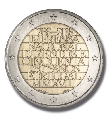 2018 Portugal 250 Years of National Printing 2 Euro Coin