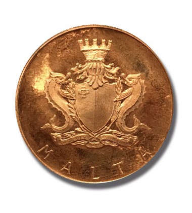 1973 MALTA LM1 SPECIMEN STRUCK IN COPPER RRR