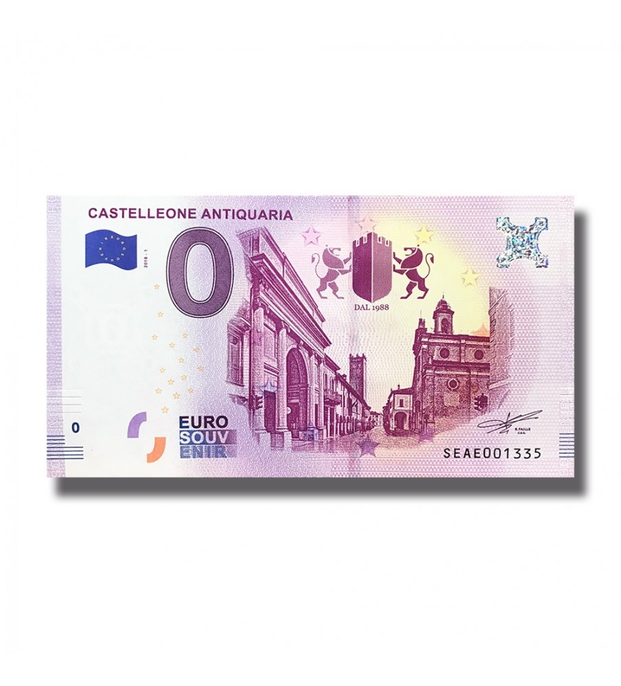 0 EURO SOUVENIR BANKNOTE CASTELLEONE ANTIQUARIA ITALY SEAE 2018-1