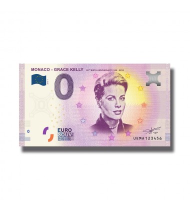 2018 Monaco Grace Kelly 0 Euro Souvenir Banknote 005032