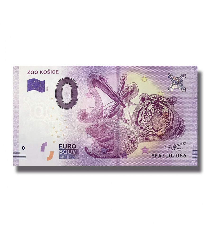 0 EURO SOUVENIR BANKNOTE ZOO KOSICE SLOVAKIA EEAF 2018-1