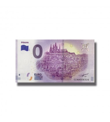 2018 CZECK PRAHA 0 EURO SOUVEINR BANKNOTE 005075 CZAA 2019-1