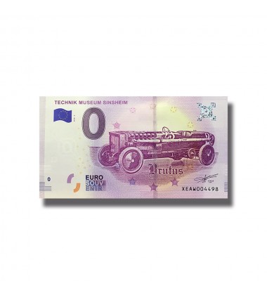 2018 GERMANY TECHNIK MUSEUM SINSHEIM BRUTUS 0 EURO SOUVENIR BANKNOTE 005103