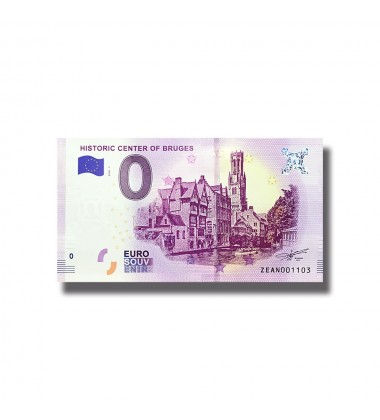 0 EURO SOUVENIR BANKNOTE HISTORIC CENTRE OF BRUGES 2018-1 BELGIUM