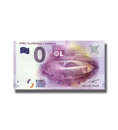 0 EURO SOUVENIR BANKNOTE PARC OLYMPIQUE LYONNAIS 2016 France