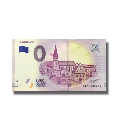 0 EURO SOUVENIR BANKNOTE BARDEJOV 2018 Czeck