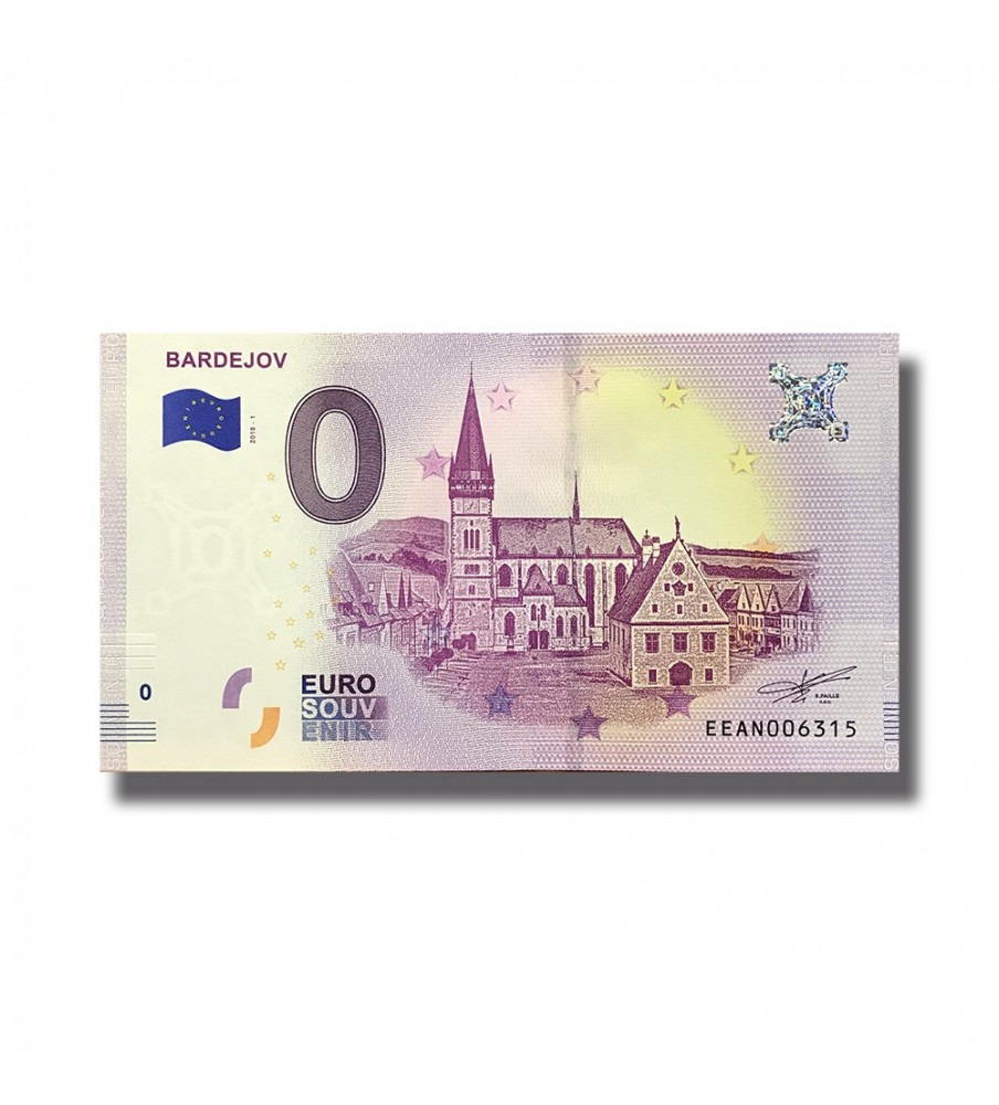 0 EURO SOUVENIR BANKNOTE BARDEJOV 2018 SLOVAKIA EEAN