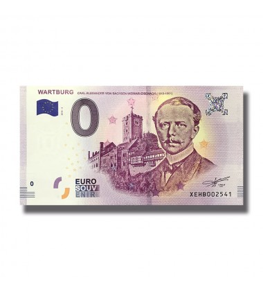 0 EURO SOUVENIR BANKNOTE WARTBURG CARL ALEXANDER 2018 BANKNOTE