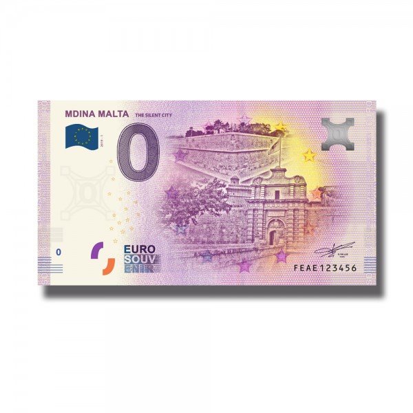 0 Euro Souvenir Banknote Mdina The Silent City Malta FEAE 2019-1