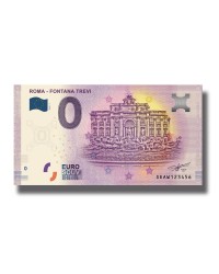 0 Euro Souvenir Banknote Italy Roma Fontana Trevi SEAW