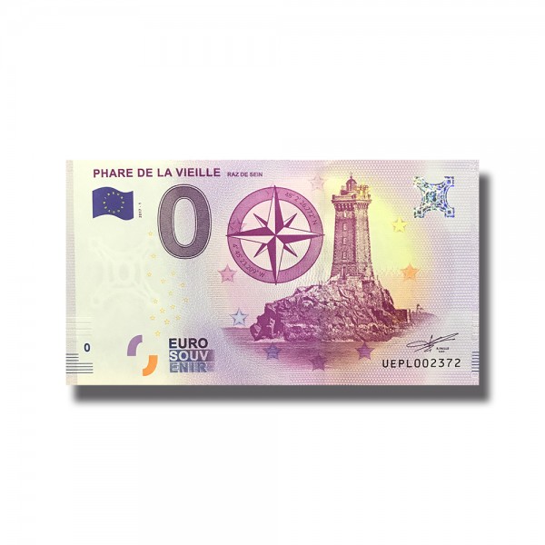 0 EURO SOUVENIR BANKNOTE PHARE DE LA VIEILLE RAZ DE SEIN 2017 FRANCE UEPL