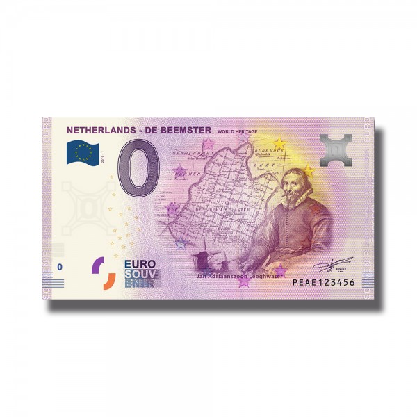 0 Euro Souvenir Banknote Beemster Unesco Heritage Netherlands PEAE 2019