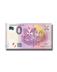 0 Euro Souvenir Banknote Caravaggio In Malta 2019