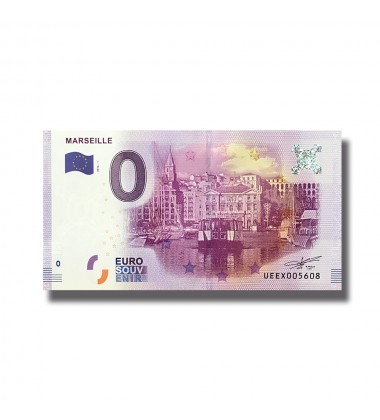 0 EURO SOUVENIR BANKNOTE MARSEILLE FRANCE 2016-1 UEEX