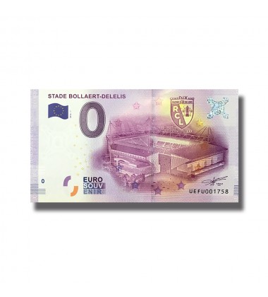 0 EURO SOUVENIR BANKNOTE STADE BOLLAERT DELELIS FRANCE 2016-1 UEFU