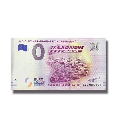 0 EuroSouvenir Banknote AvD Oldtimer Grand Prix Nurburgring Germany 2019-4 XECM