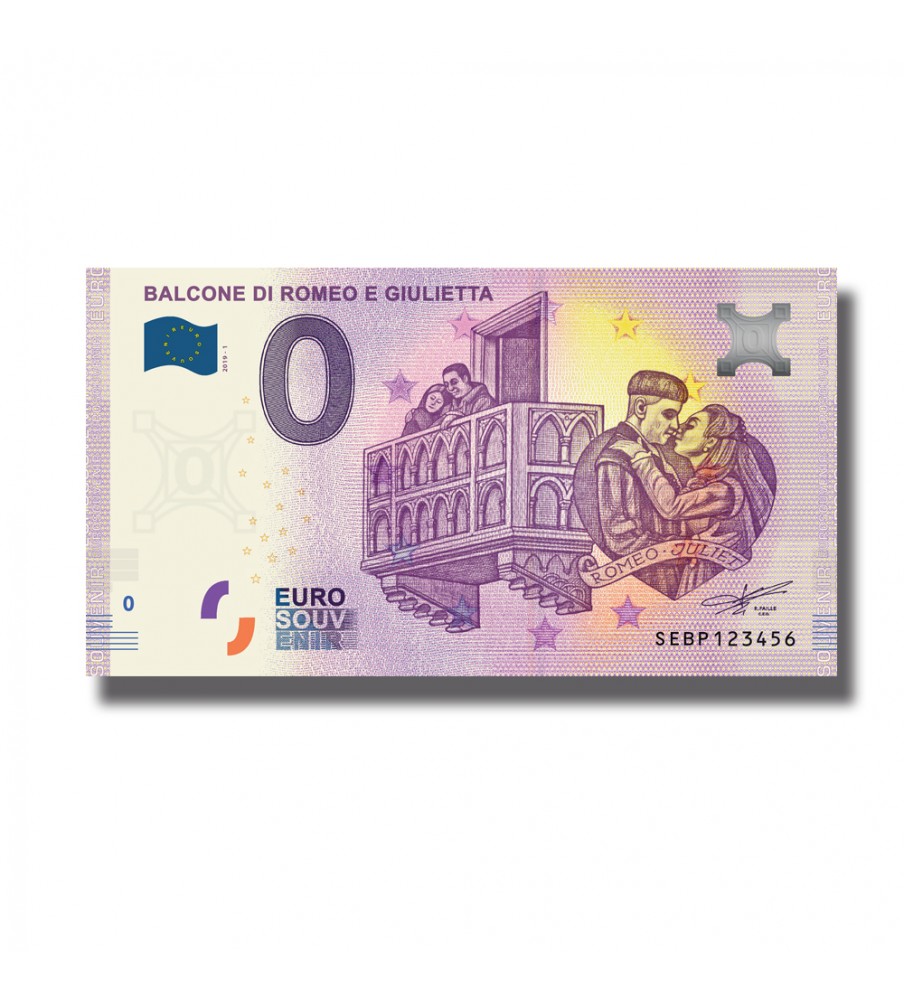 0 Euro Souvenir Banknote Balcone di Romeo e Giulietta Italy SEBP 2019 -1