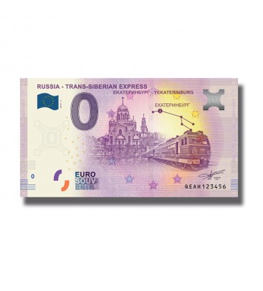 0 Euro Souvenir Banknote Trans Siberia Express Yekaterinburg Russia 2019 -2 QEAH