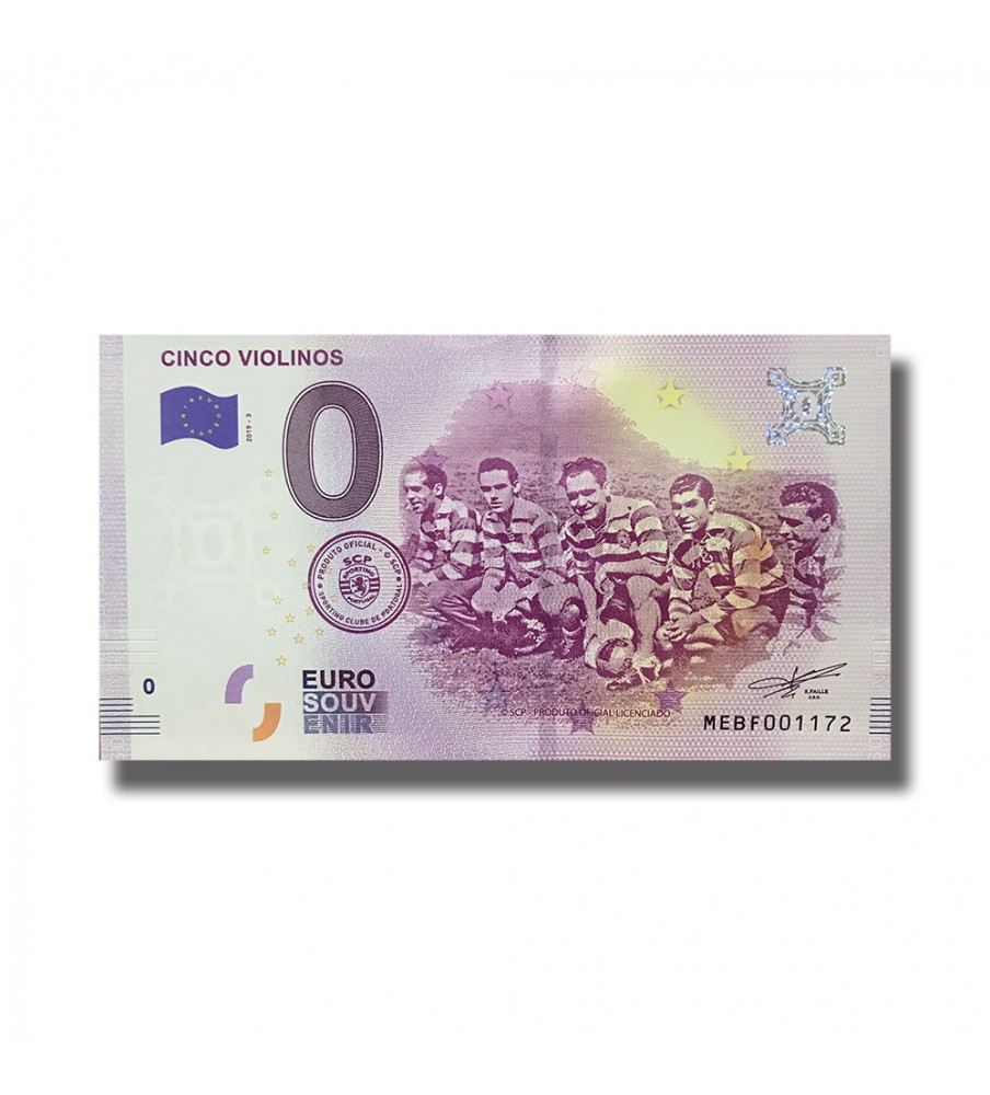 0 Euro Souvenir Banknote Cinco Violinos Portugal MEBF 2019-3