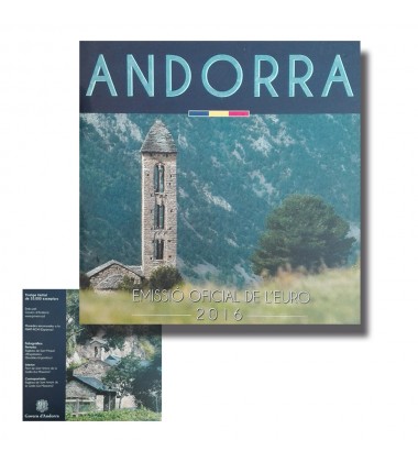 2016 ANDORRA EURO COINS OFFICIAL SET 1C TO 2 EURO