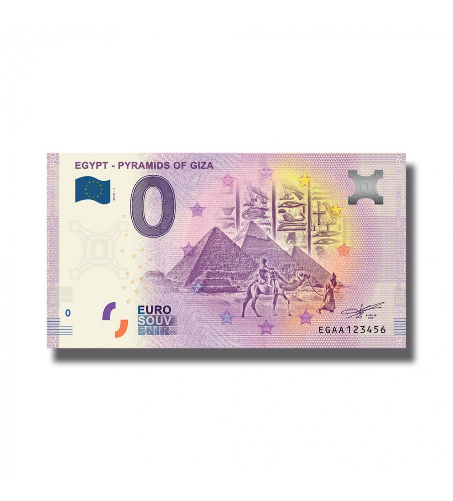 0 Euro Souvenir Banknote Pyramids Egypt EGAA 2019-1