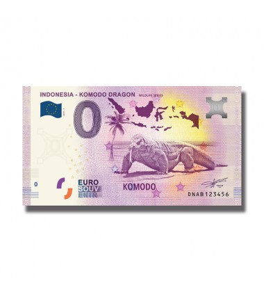 0 EURO SOUVENIR BANKNOTE INDONESIA KOMODO DRAGON 2019-1