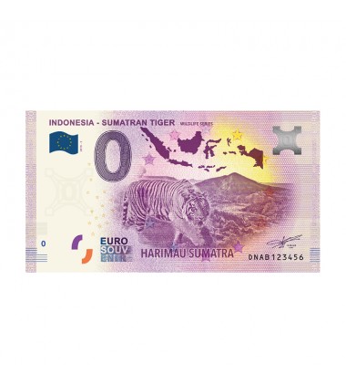 0 EURO SOUVENIR INDONESIA SUMATRAN TIGER WILDLIFE SERIES 2019-2