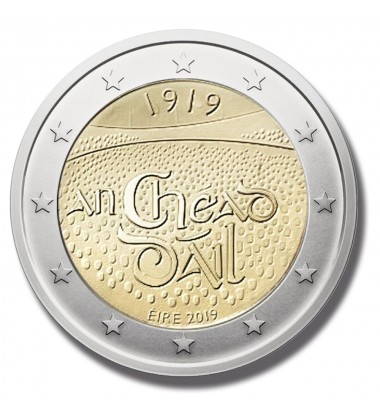 2019 IRELAND 100TH ANNIVERSARY DAIL EIREANN 2 EURO COMMEMORATIVE COIN