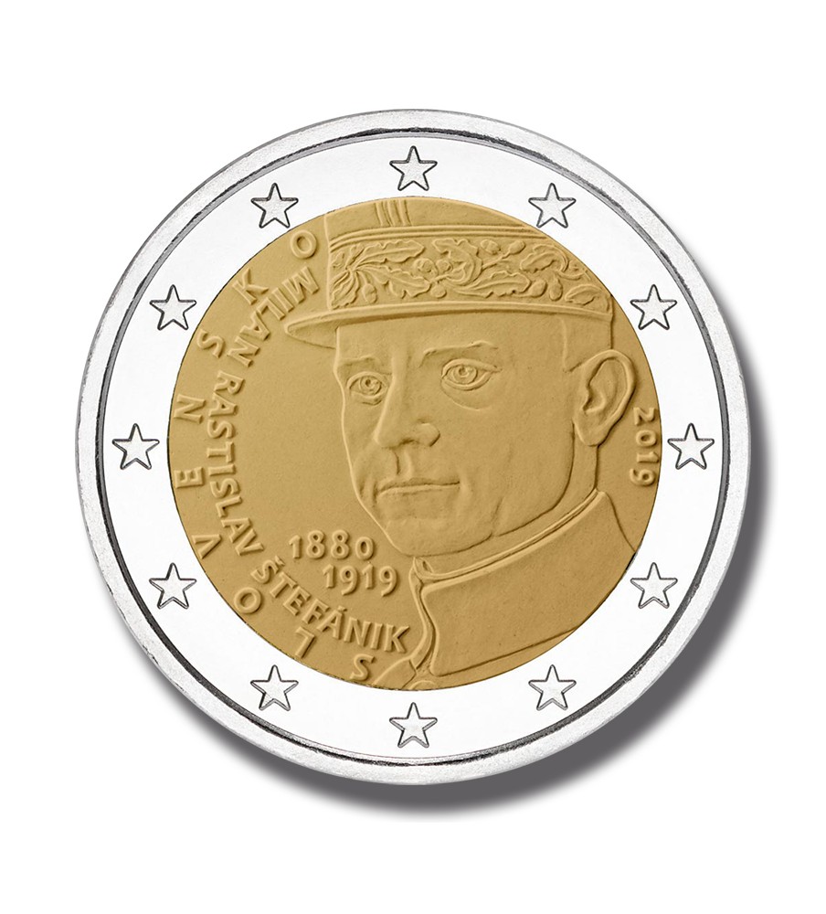 2019 Slovakia 100th Anniversary of the Death of Milan Rastislav Stefanik 2 Euro Coin