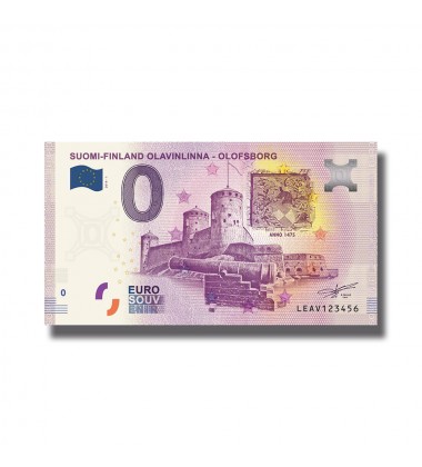 0 EURO BANKNOTE OLAVINLINNA - OLOFSBORG FINLAND LEAV 2019-1