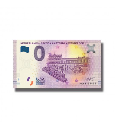 0 EURO BANKNOTE STATION AMSTERDAM WESTERDOK NETHERLANDS PEAM 006043