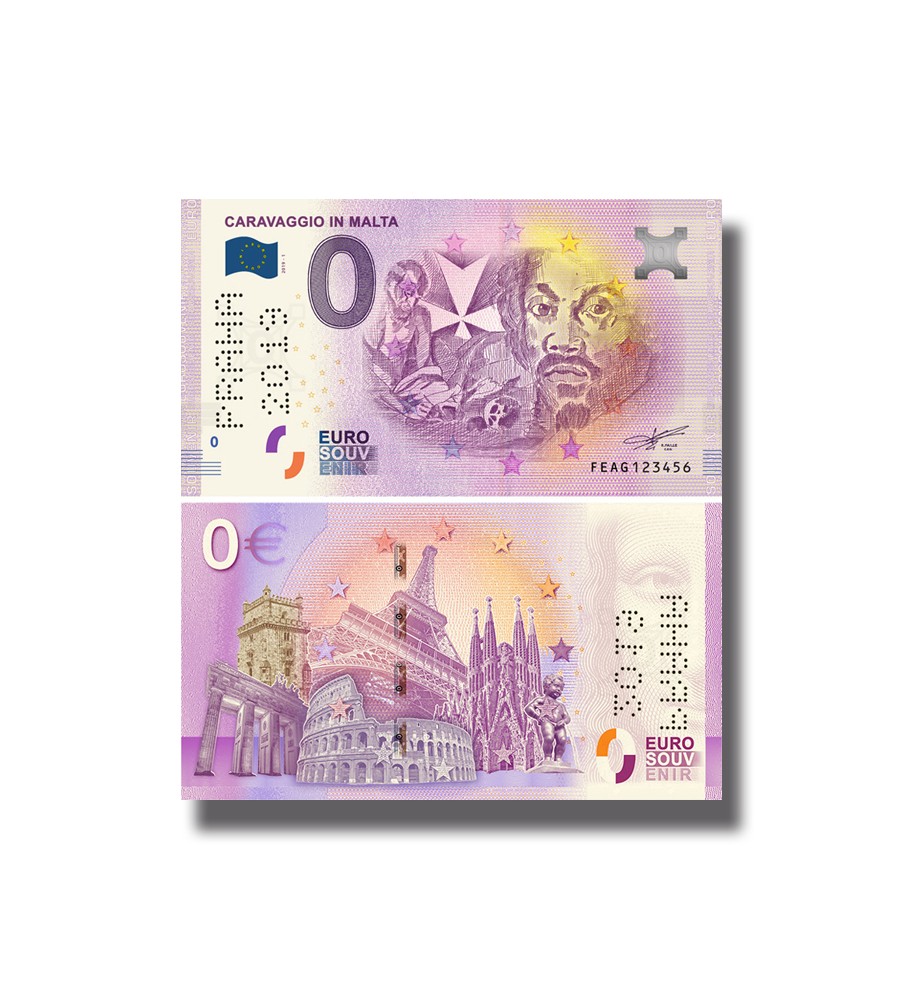 Caravaggio In Malta Version PRAHA 2019 Euro Souvenir Banknote