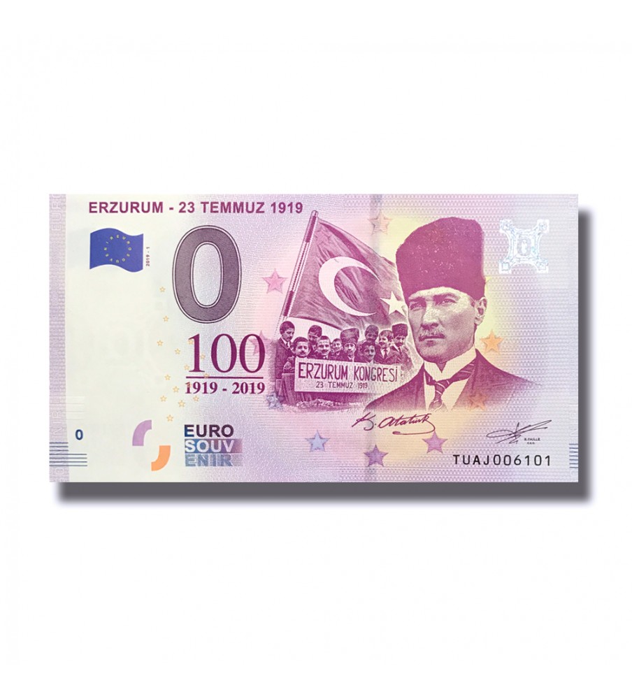 0 Euro Souvenir Banknote Erzurum - 23 Temmuz 1919 TUAJ 2019-1