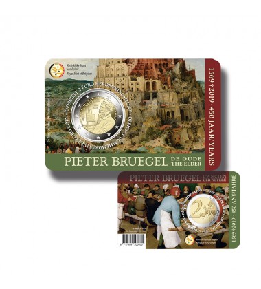 2019 BELGIUM 450TH ANNIVERSARY DEATH OF PIETER BRUEGEL 2 EURO COMMEMORATIVE COIN