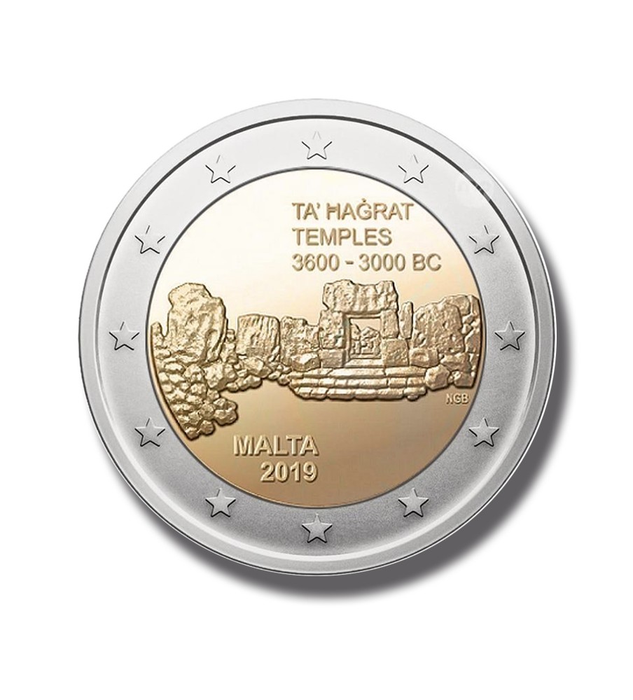 2019 Malta Ta Hagrat 2 Euro Coin