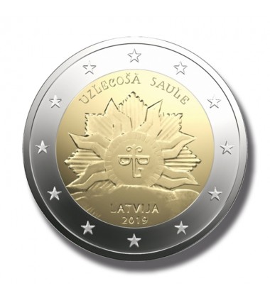 2019 Latvia Rising Sun 2 Euro Coin