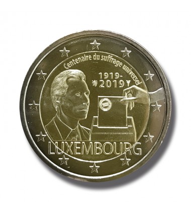 2019 Luxembourg Universal Suffrage 2 Euro Coin