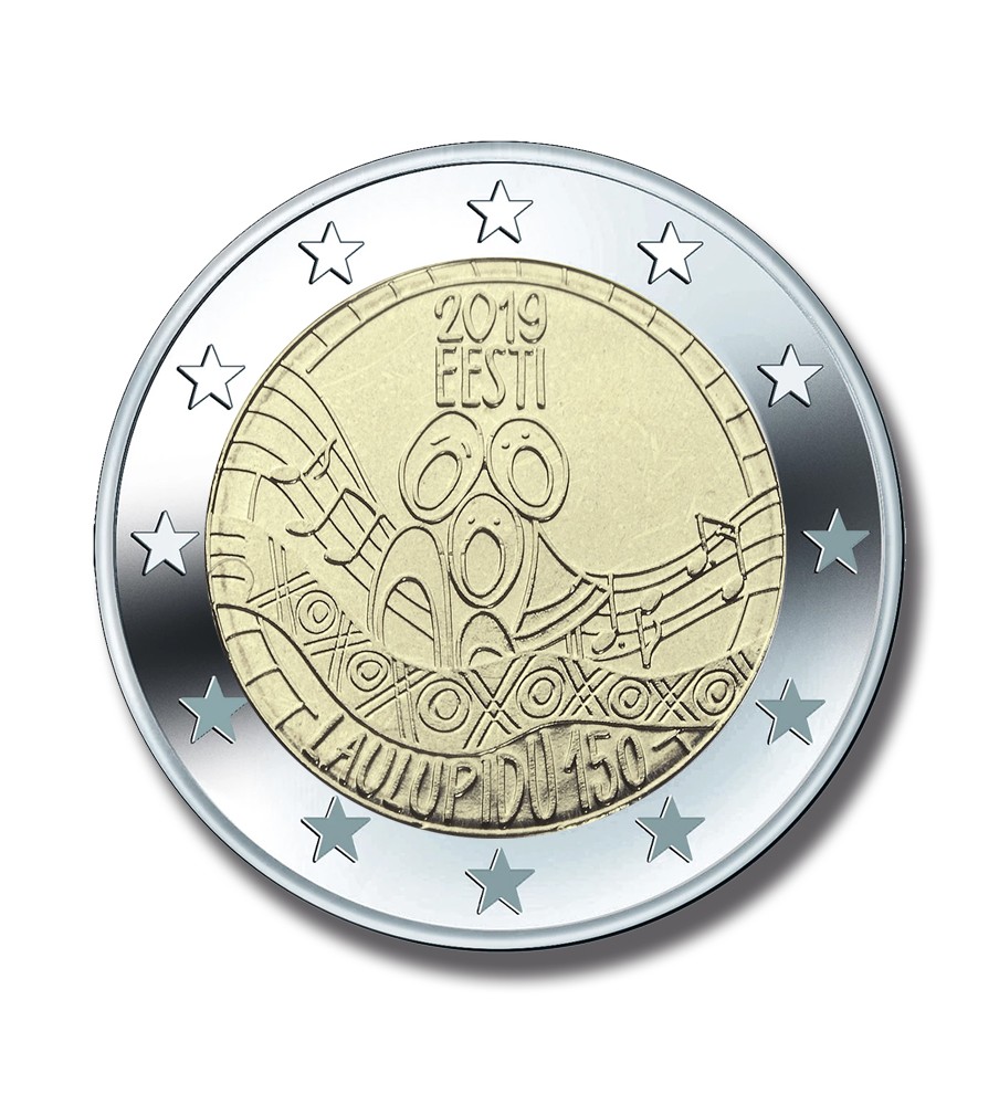 2019 Estonia Song Festival 2 Euro Coin