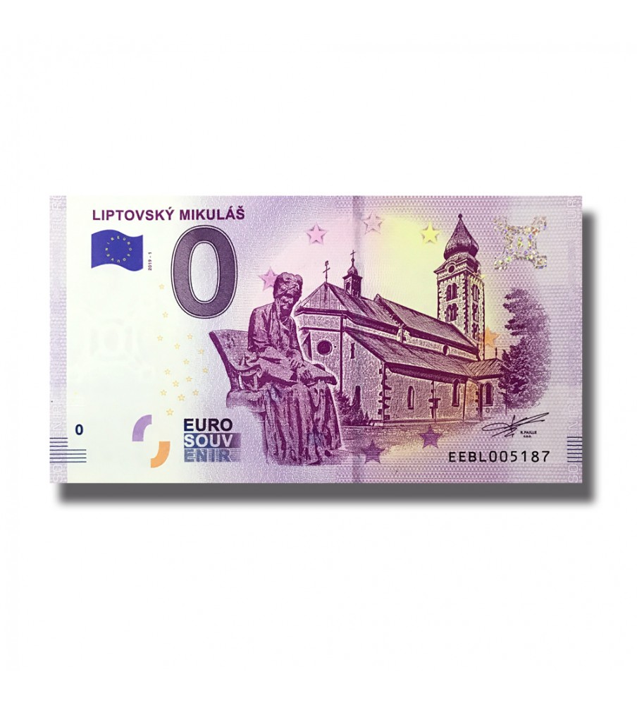 0 Euro Souvenir Banknote Litovsky Mikulas Slovakia EEBL 2019-1