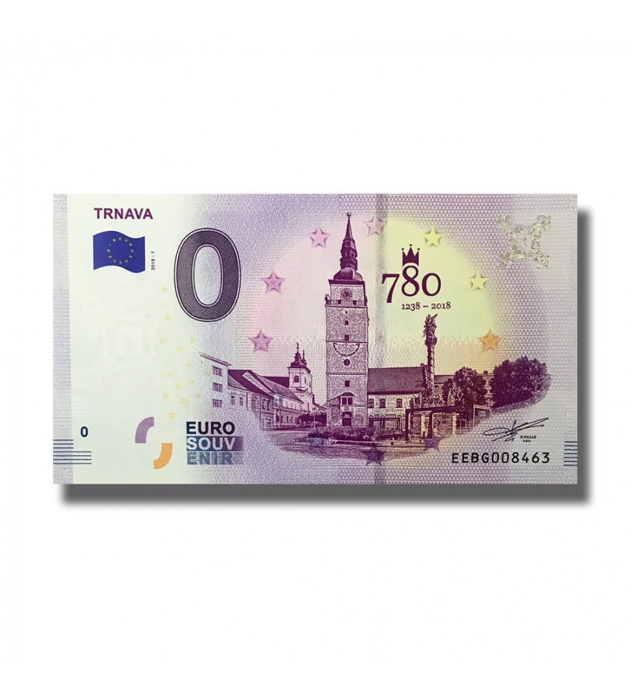 0 Euro Souvenir Banknote Trnava Slovakia EEBG 2018-1