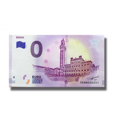 0 EURO BANKNOTE SOUVENIR SIENA ITALY SEBB 2019-1