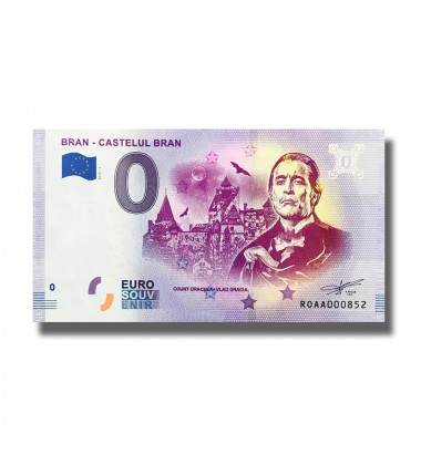 0 EURO BANKNOTE SOUVENIR BRAN CASTELUL BRAN ROMANIA ROAA 2019-1