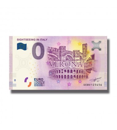 0 EURO BANKNOTE SOUVENIR SIGHTSEEING VERONA ITALY SEBV 2019-1