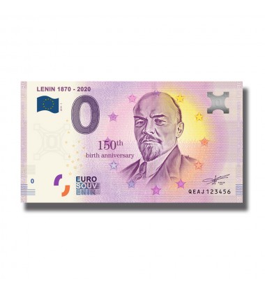 0 EURO BANKNOTE SOUVENIR LENIN 150th ANNIVERSARY RUSSIA QEAJ 2019-1